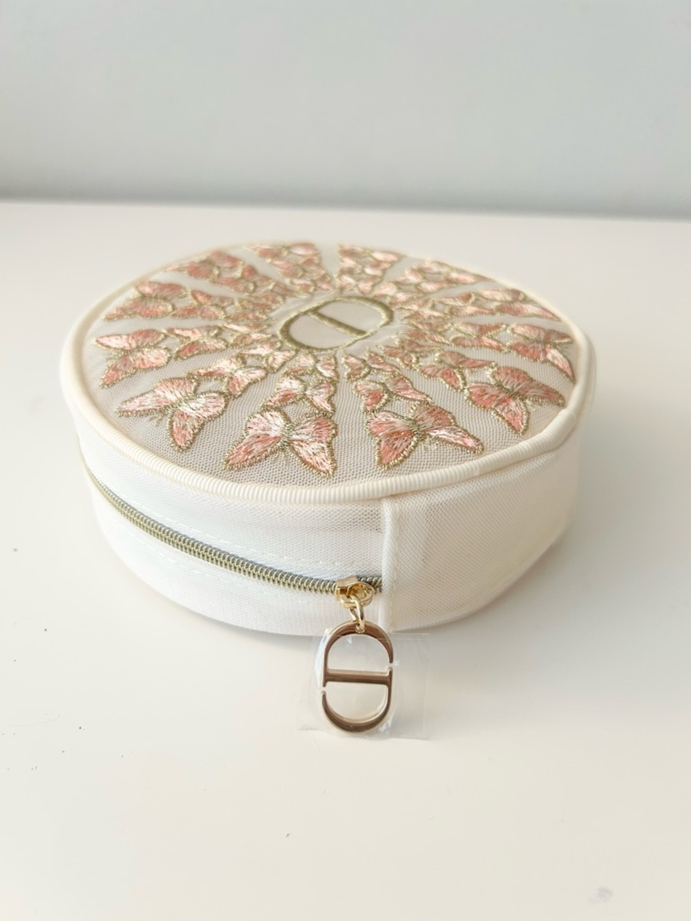 🌸DIOR Beauty Makeup Cosmetic Pouch Case Embroidered Butterfly - Picture 4 of 10